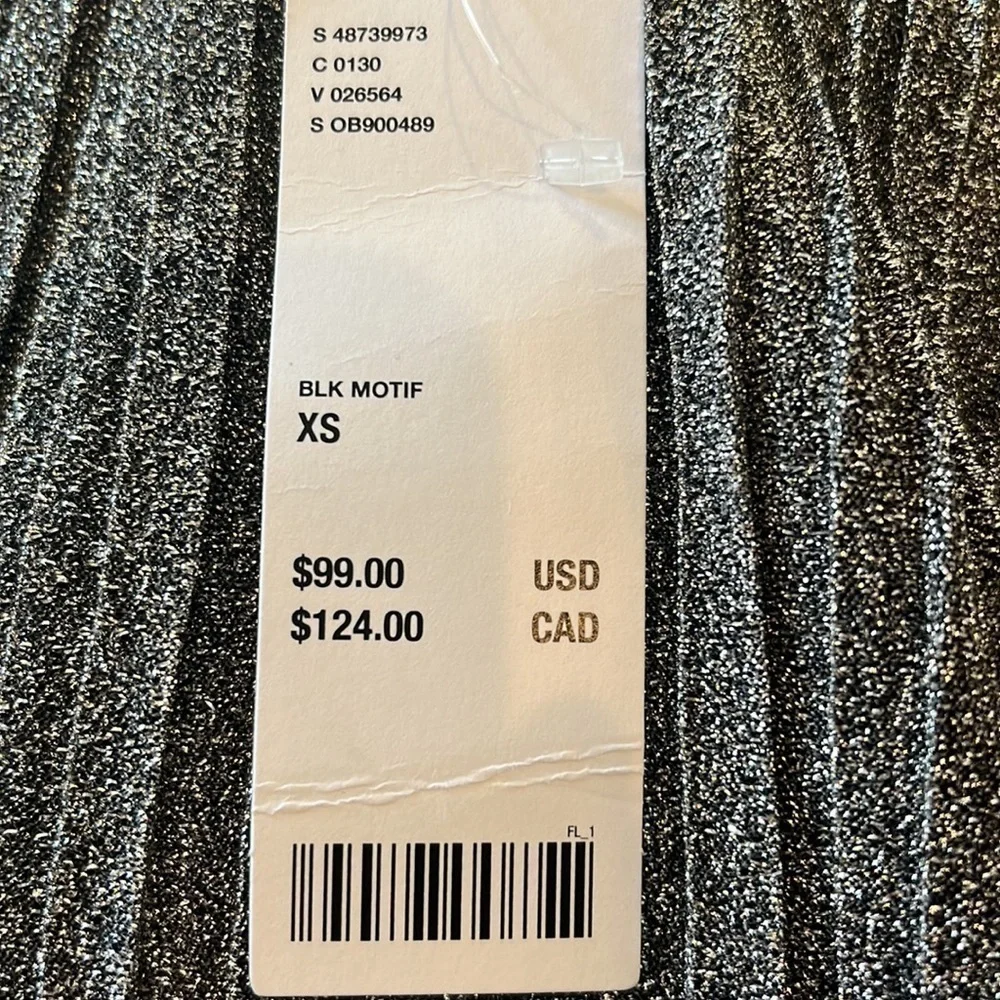 Urban Outfitters Womens Florence Metallic Mini Dress Size XS Silver Holiday NWT